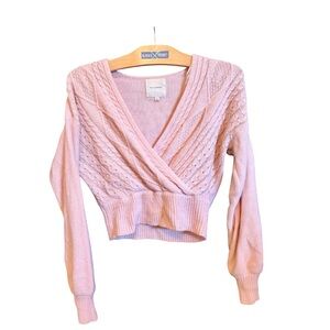 Pink V-Neck Sweater
